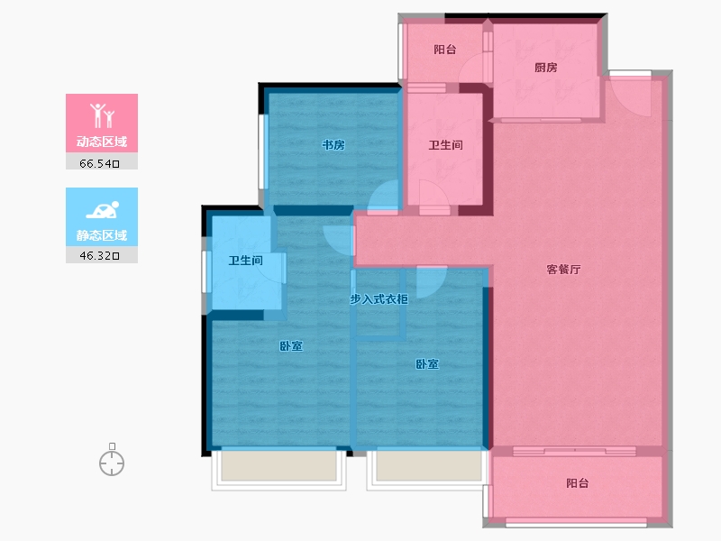 广东省-佛山市-电建地产·洺悦华府-101.25-户型库-动静分区