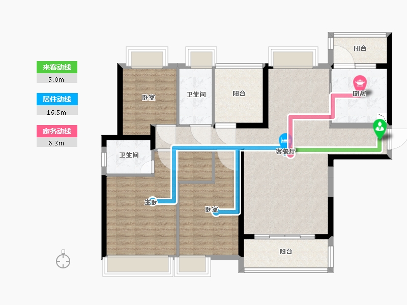 广东省-广州市-宏宇天御江畔-114.00-户型库-动静线