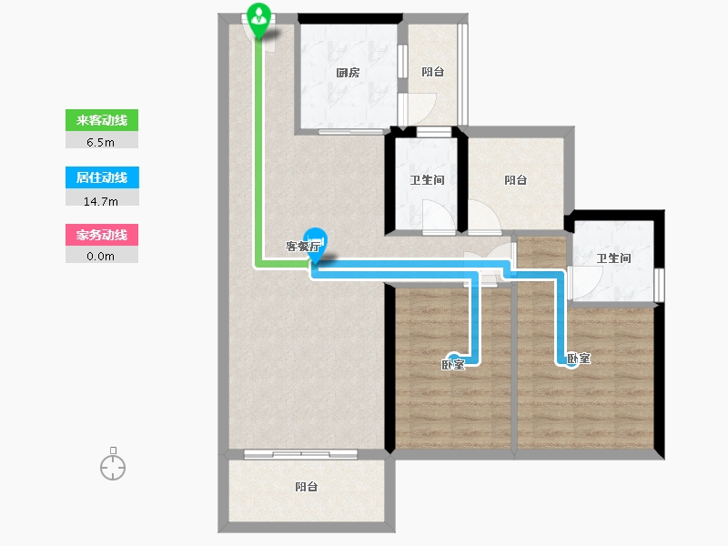 广东省-惠州市-碧桂园太东天熹-84.48-户型库-动静线