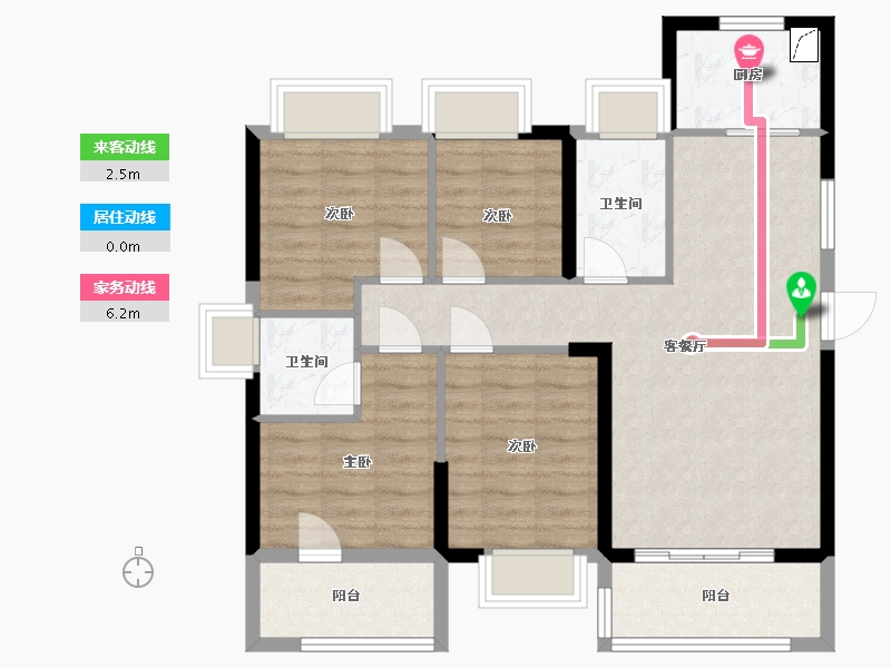 福建省-福州市-大唐书香世家-86.00-户型库-动静线