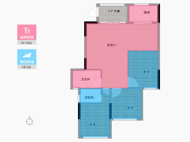 广东省-汕头市-国瑞四季园-82.91-户型库-动静分区