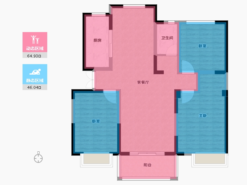 安徽省-六安市-嘉利·学府-99.15-户型库-动静分区