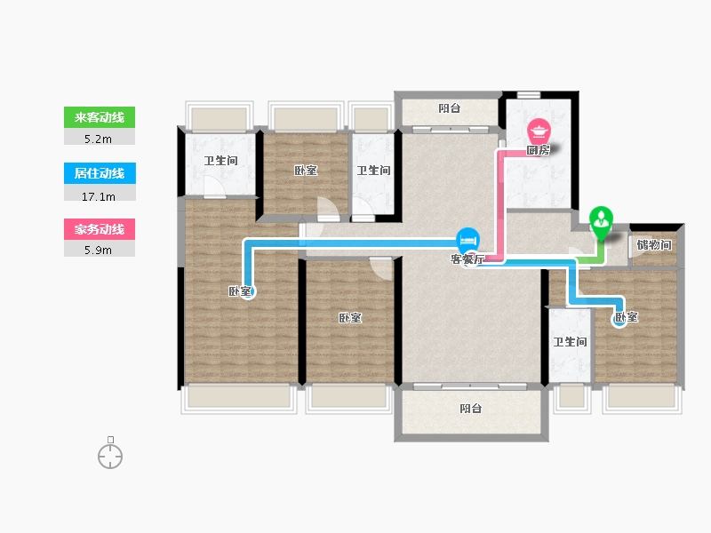 广东省-惠州市-碧桂园太东天熹-142.95-户型库-动静线