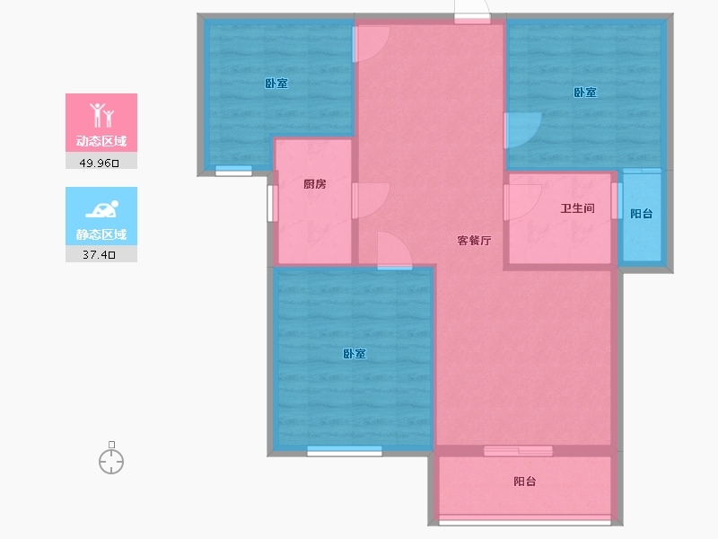 湖北省-孝感市-逸品尚東-79.08-户型库-动静分区