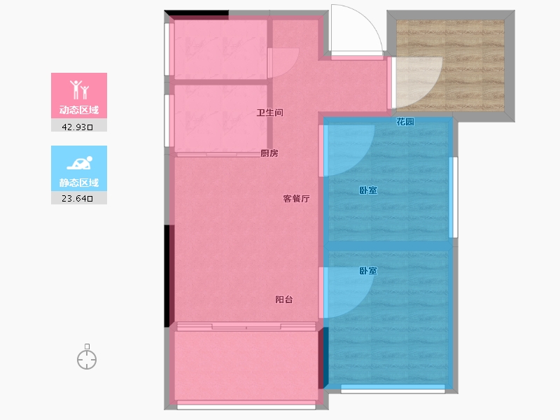 湖南省-郴州市-天邦宜章城-67.00-户型库-动静分区