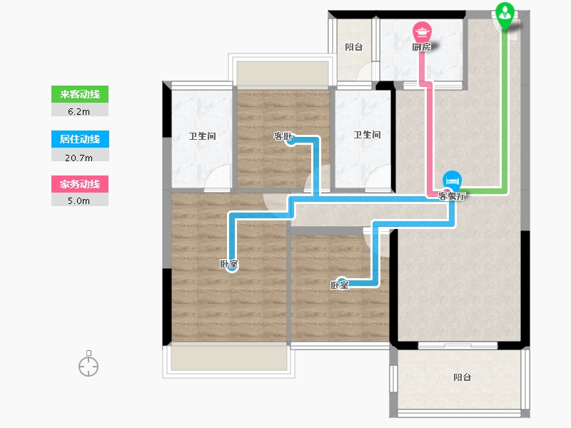 广东省-湛江市-龙溪豪庭-91.59-户型库-动静线