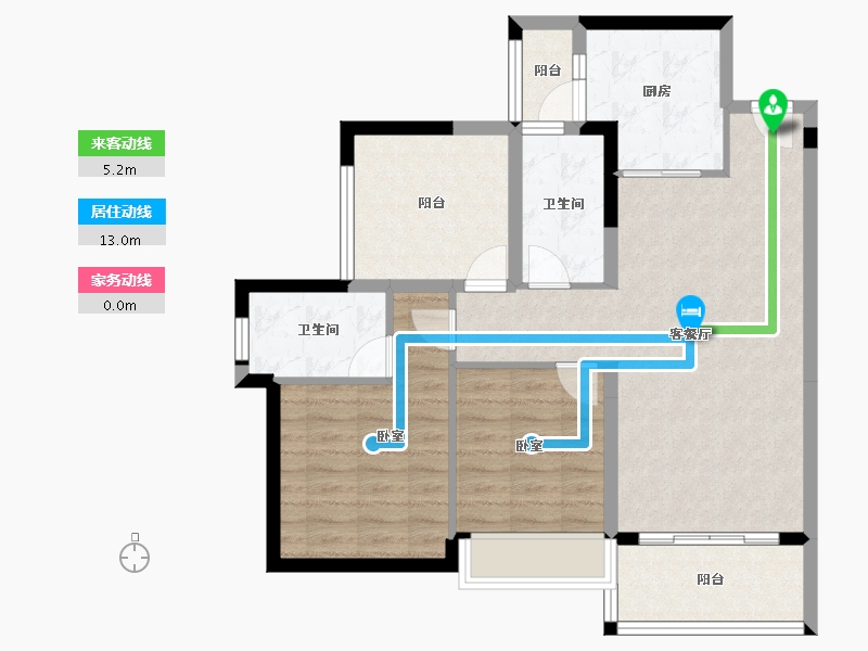 广东省-佛山市-颐安灝景湾-83.09-户型库-动静线