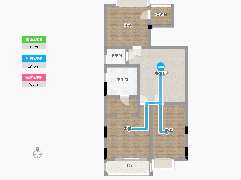 广东省-广州市-保利麓湖-80.33-户型库-动静线