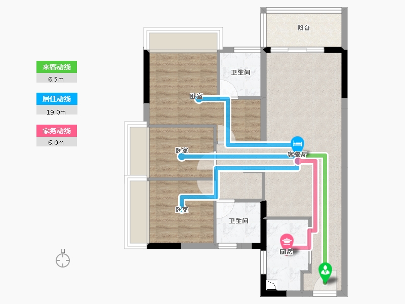 广东省-广州市-富力清远中以科技小镇-76.82-户型库-动静线