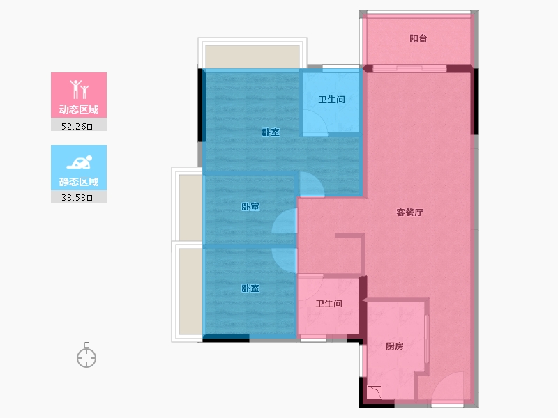 广东省-广州市-富力清远中以科技小镇-76.82-户型库-动静分区