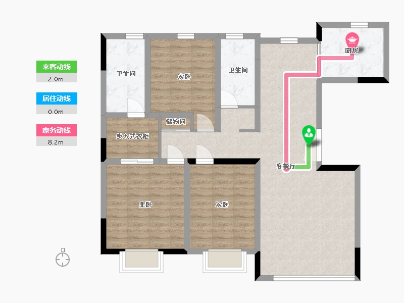 吉林省-长春市-保利堂悦-102.45-户型库-动静线