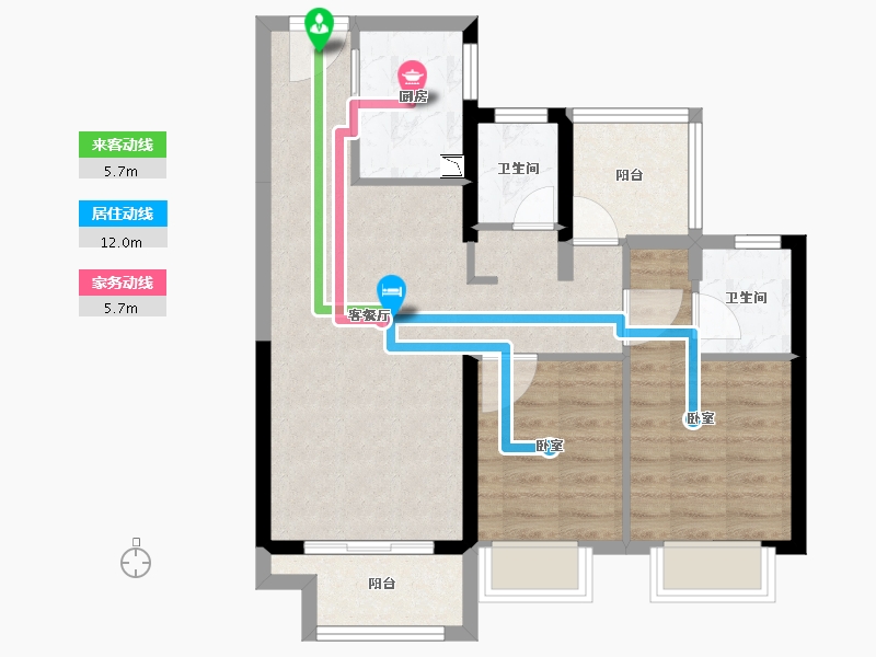 广东省-广州市-融创湖滨首府-67.47-户型库-动静线