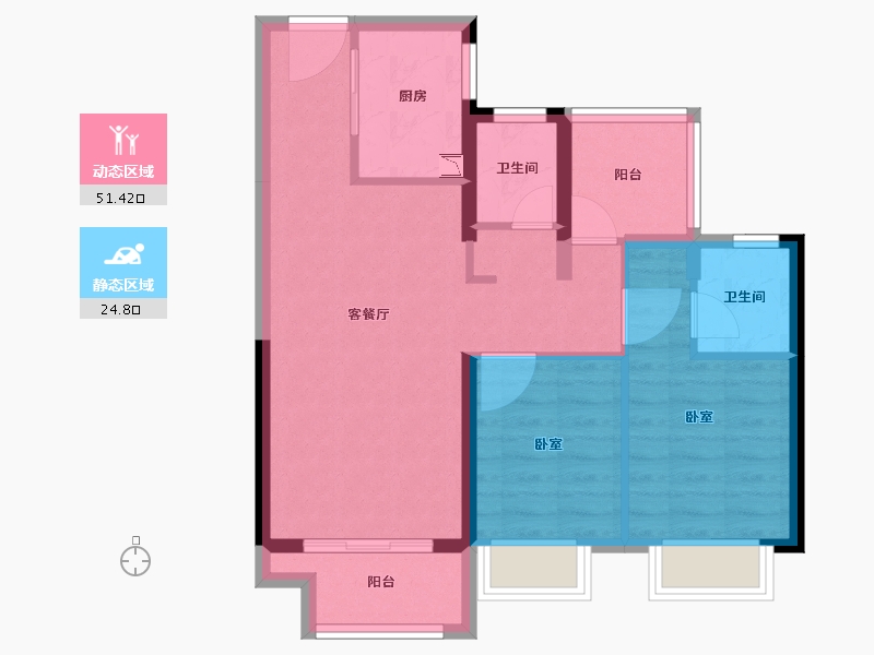 广东省-广州市-融创湖滨首府-67.47-户型库-动静分区