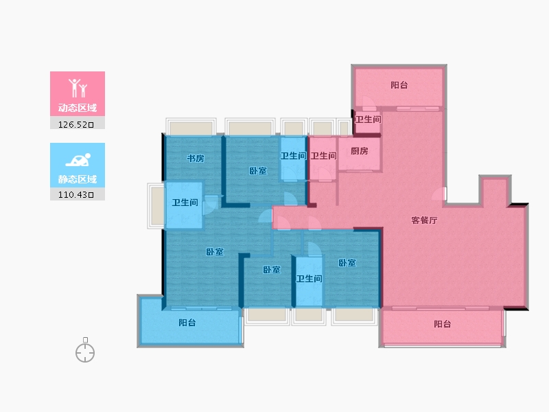 广东省-惠州市-玖御府-216.69-户型库-动静分区