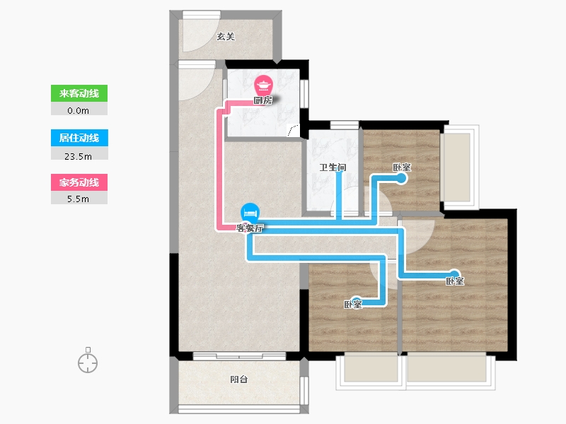 广东省-江门市-时代倾城（江门）-65.00-户型库-动静线