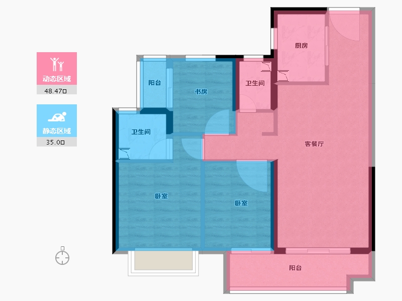 广东省-广州市-融创湖滨首府-74.14-户型库-动静分区