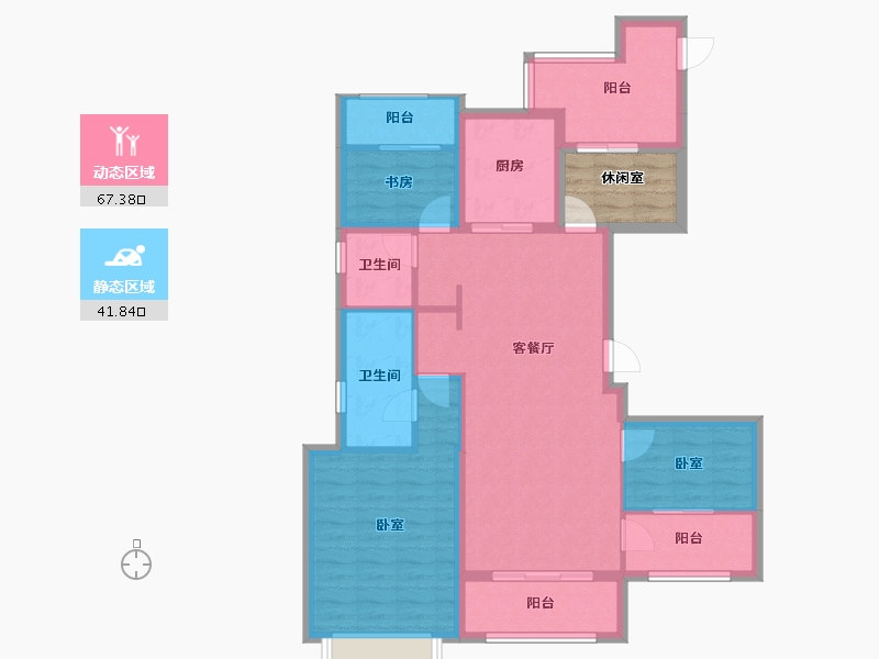 浙江省-宁波市-广源里-103.16-户型库-动静分区