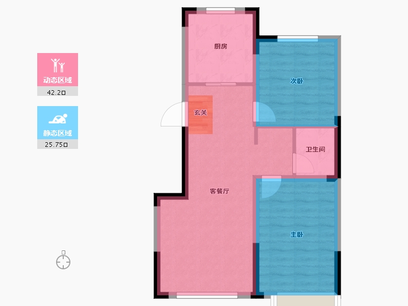 吉林省-长春市-青旅宽城一号-60.91-户型库-动静分区