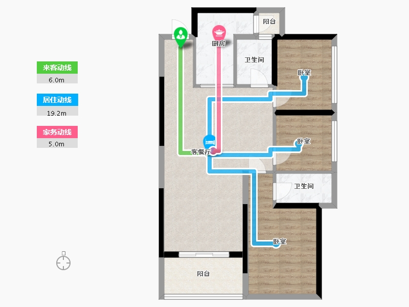 广东省-惠州市-豪利天汇-83.35-户型库-动静线