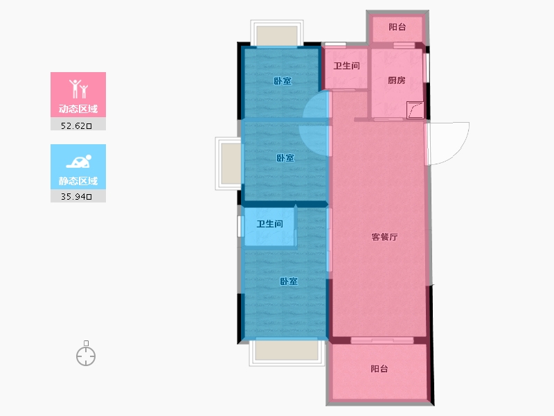 广东省-湛江市-裕通海湾新城-79.18-户型库-动静分区