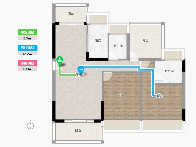 广东省-江门市-东方御璟苑-89.20-户型库-动静线