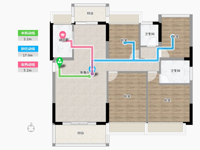 广东省-江门市-东方御璟苑-100.20-户型库-动静线