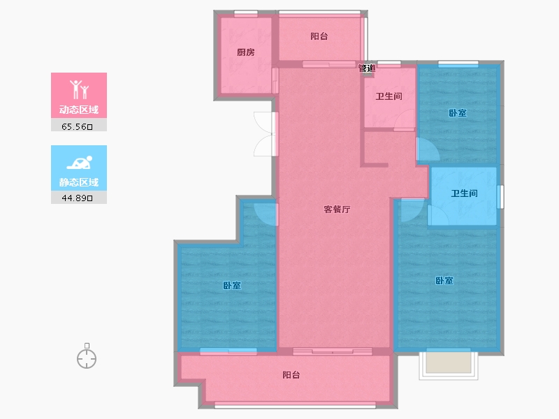 安徽省-黄山市-诚瑞江苑-100.10-户型库-动静分区