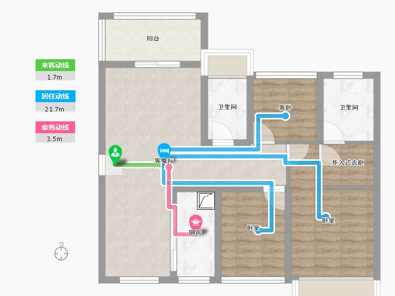 广东省-湛江市-君临蔚蓝海岸-75.22-户型库-动静线