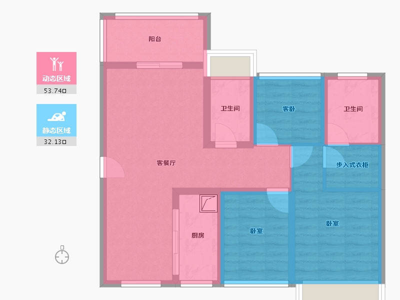 广东省-湛江市-君临蔚蓝海岸-75.22-户型库-动静分区