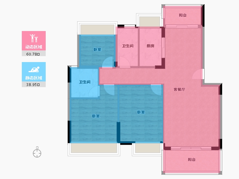 广东省-江门市-东方御璟苑-90.11-户型库-动静分区