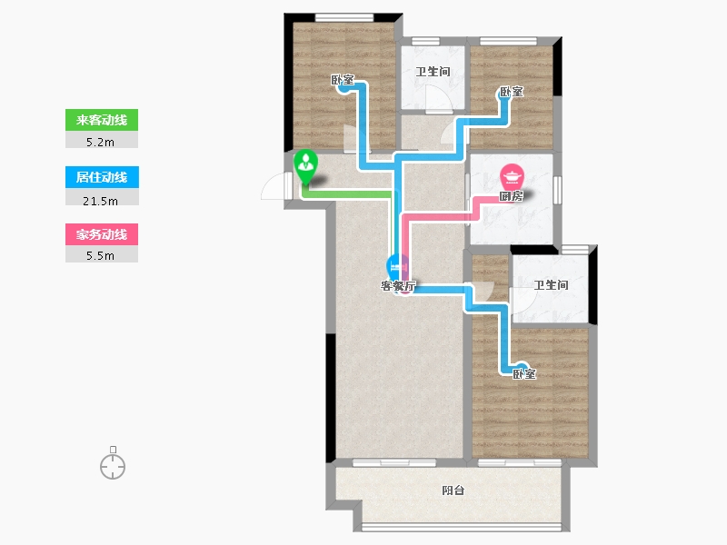 河南省-郑州市-新城·悦隽公馆-92.00-户型库-动静线