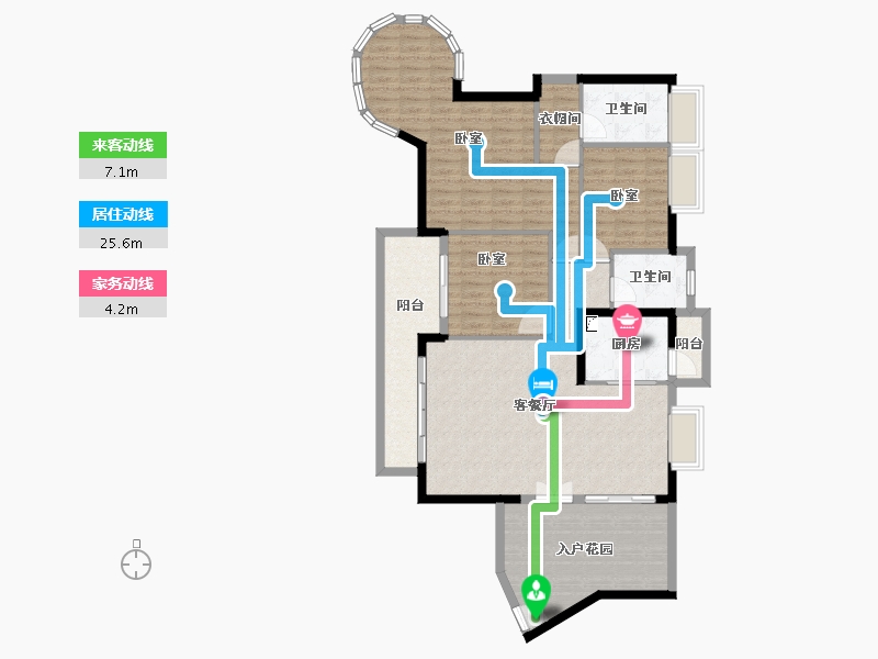 广东省-广州市-粤泰荔湾华府-122.65-户型库-动静线