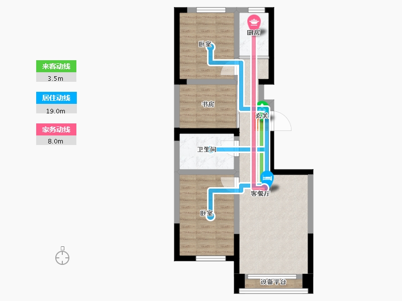 吉林省-长春市-金都小镇学府世家-59.49-户型库-动静线