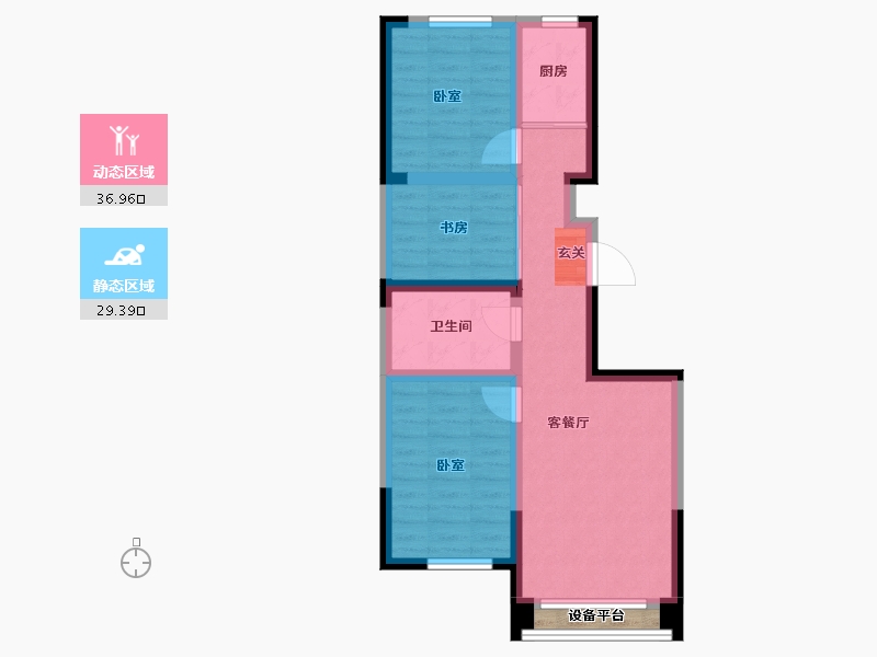 吉林省-长春市-金都小镇学府世家-59.49-户型库-动静分区