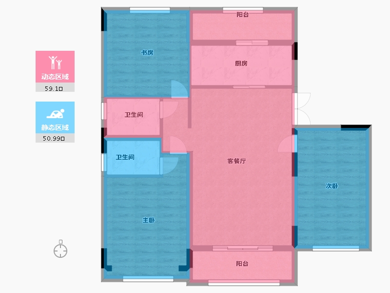 吉林省-长春市-金越逸墅蓝湾-99.00-户型库-动静分区