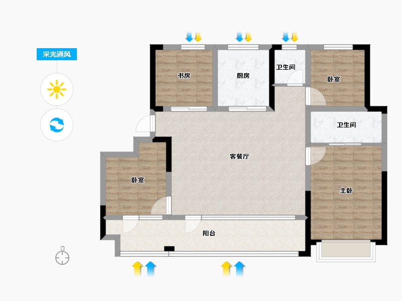 山东省-青岛市-即墨青特城-108.01-户型库-采光通风