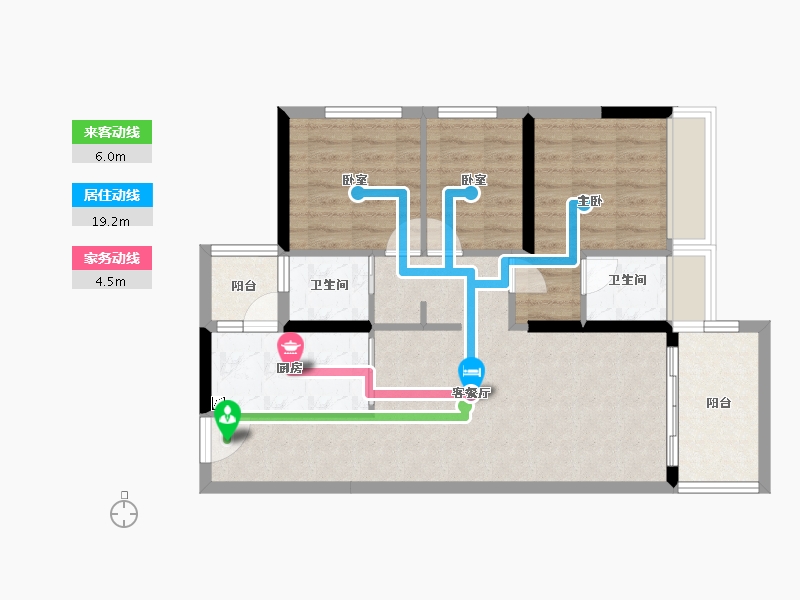 广东省-肇庆市-碧桂园四季阳光-78.01-户型库-动静线