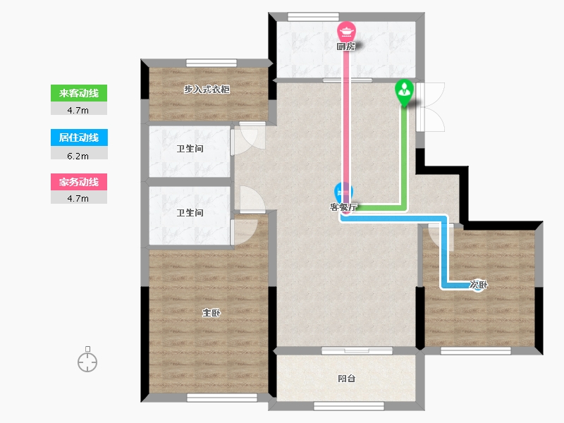 吉林省-长春市-金越逸墅蓝湾-94.01-户型库-动静线