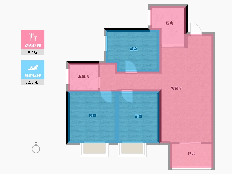 河南省-郑州市-康桥未来公元-71.01-户型库-动静分区