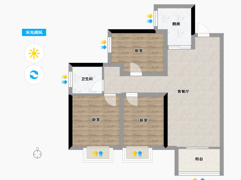 河南省-郑州市-康桥未来公元-71.01-户型库-采光通风