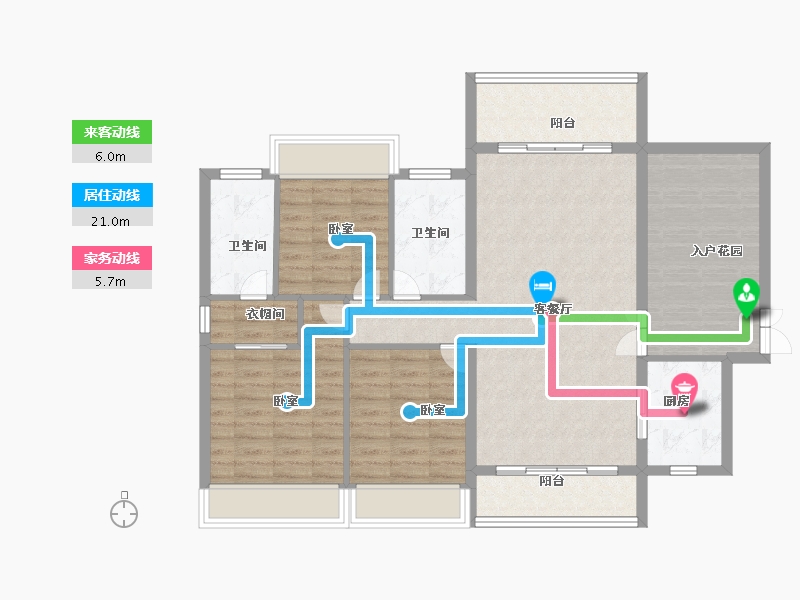 广东省-湛江市-旭阳·热带森林-106.00-户型库-动静线