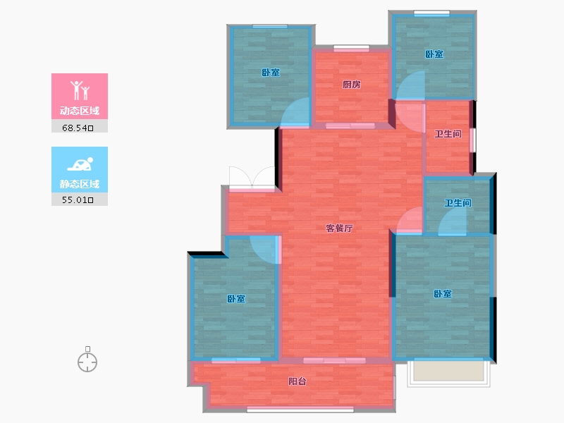 河南省-郑州市-新城·悦隽公馆-112.00-户型库-动静分区