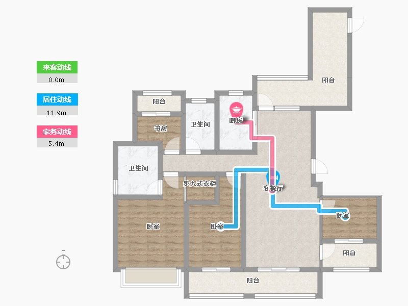 浙江省-宁波市-广源里-112.53-户型库-动静线