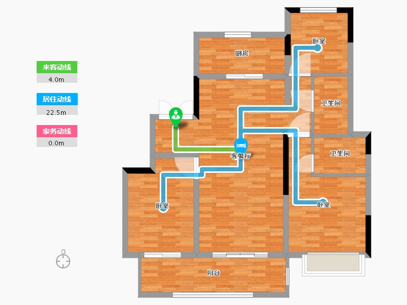 河南省-郑州市-新城·悦隽公馆-96.00-户型库-动静线