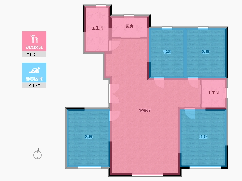 吉林省-长春市-新龙紫云府-114.05-户型库-动静分区