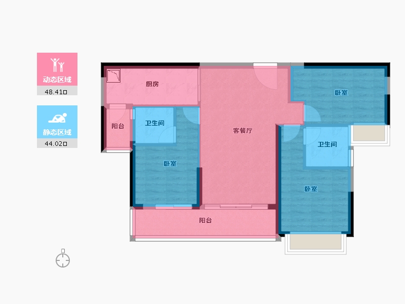 广东省-广州市-敏捷绿湖首府-82.01-户型库-动静分区