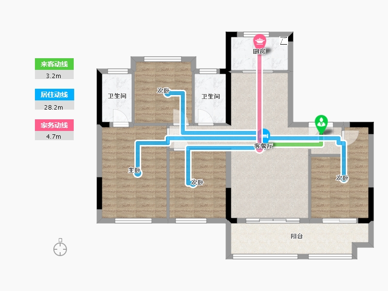 福建省-福州市-世茂云珑-99.01-户型库-动静线