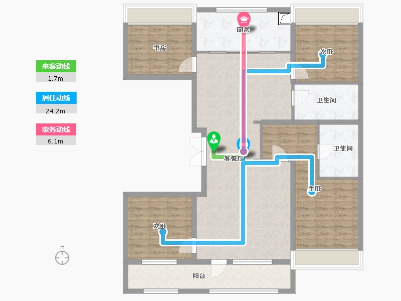 吉林省-长春市-吴中尚玲珑-124.50-户型库-动静线