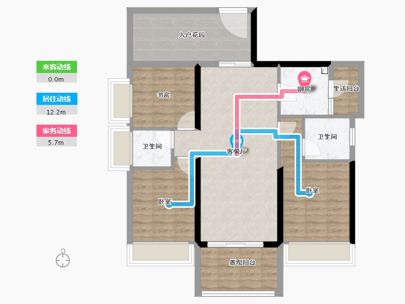 广东省-湛江市-假日名苑-91.43-户型库-动静线