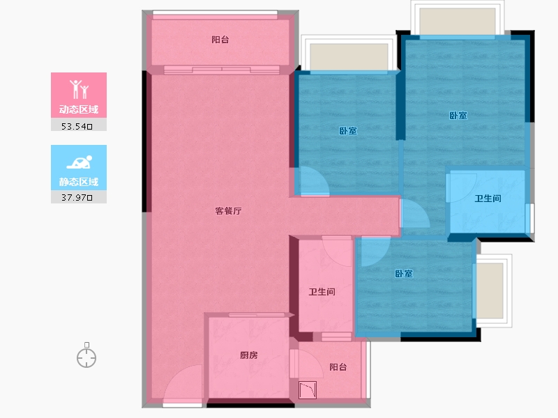 广东省-广州市-敏捷绿湖首府-81.76-户型库-动静分区